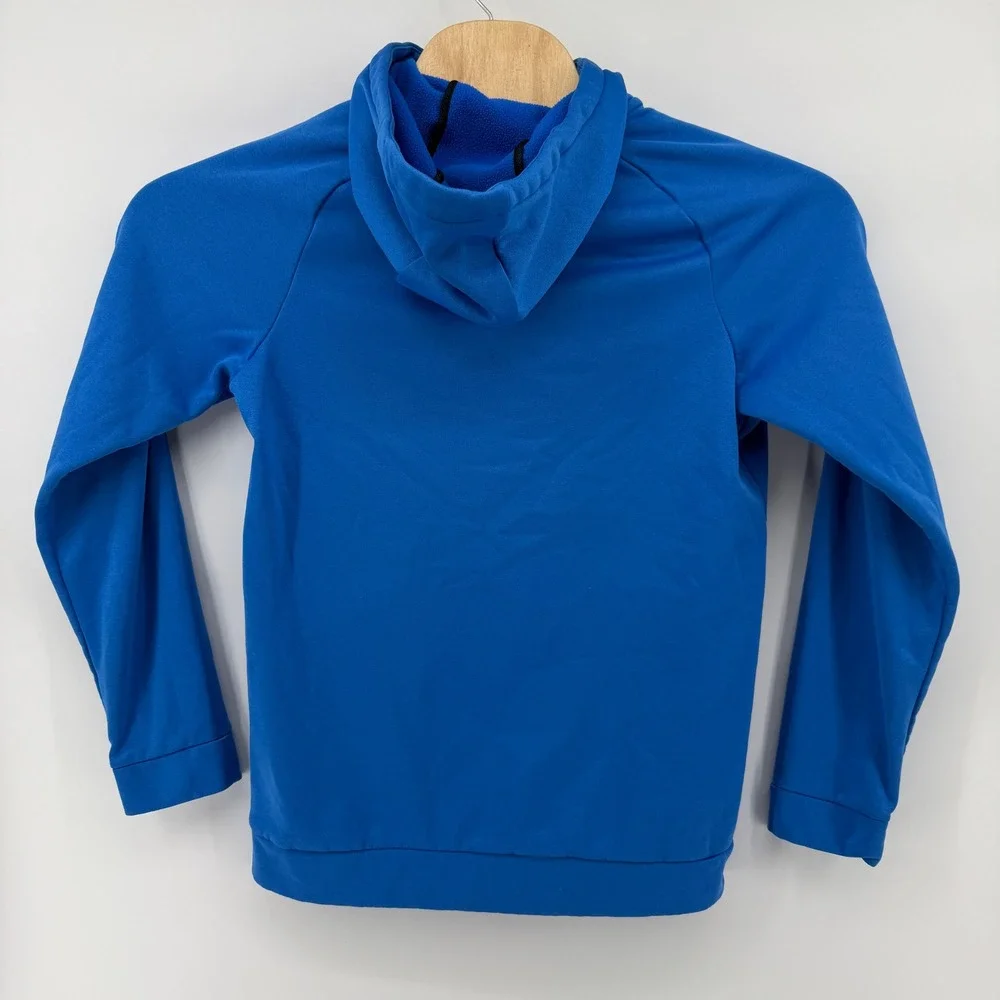 Nike Dri-FIT Pullover Hoodie Mens Small Blue Oversized Swoosh Technical Pullover